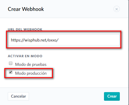 WebHook Paso 2 WispHub