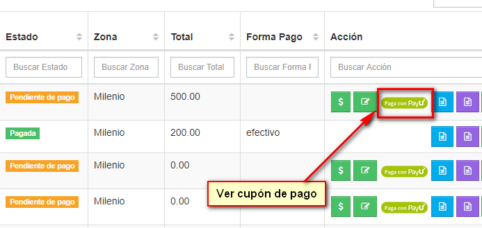 Ver cupón de pago Payu WispHub