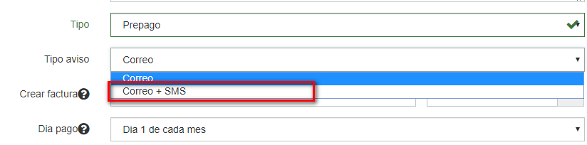 Requisitos SMS zona - WispHub